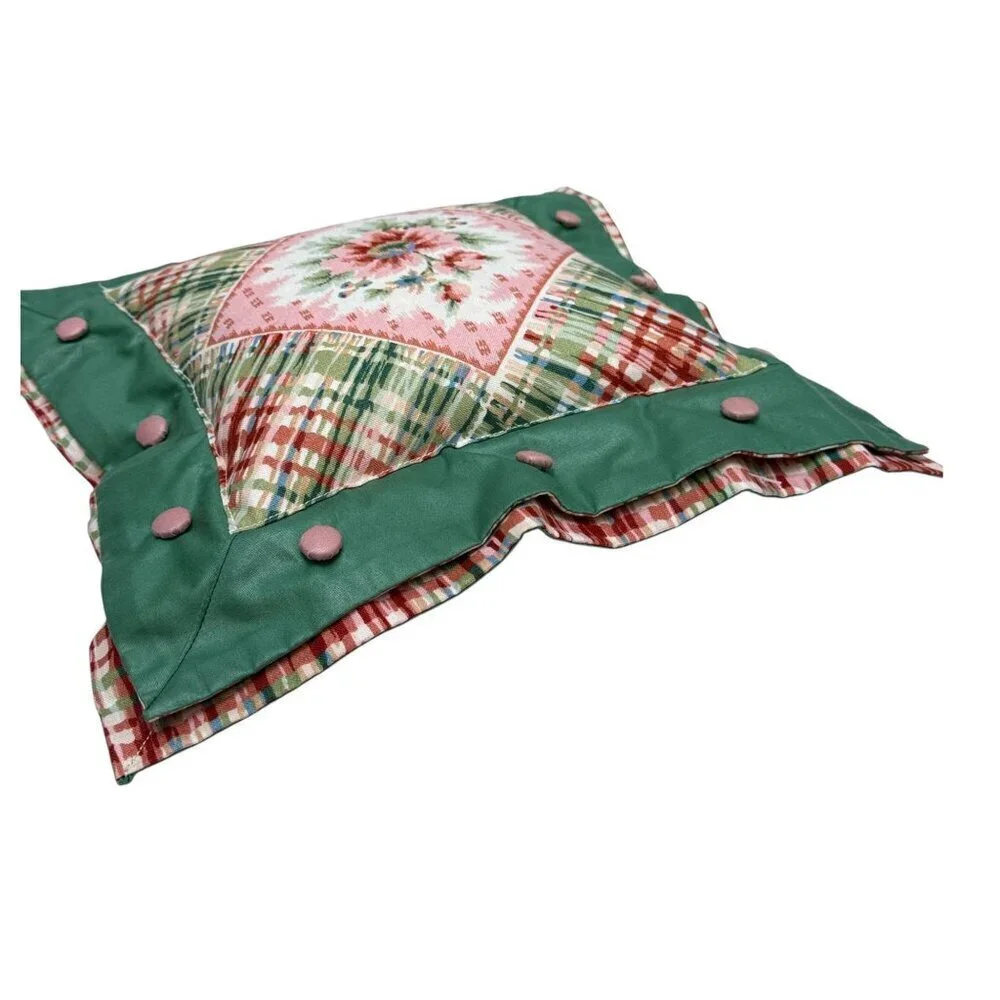 Cottage Floral Small Accent Pillow 13.5